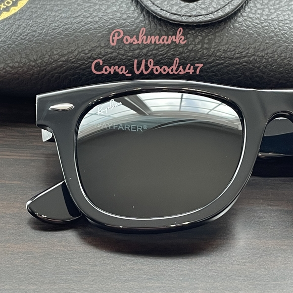 Ray Ban Wayfarer Black Lenses RB2140 Black Frame 50 / 54 Unisex New - Picture 3 of 15